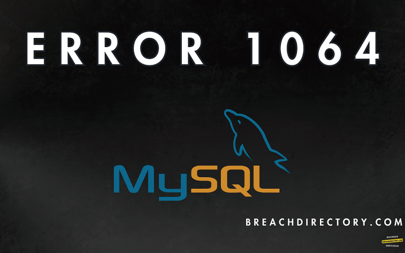 MySQL Error 1064
