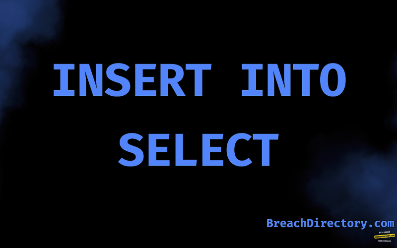 insert into table from select